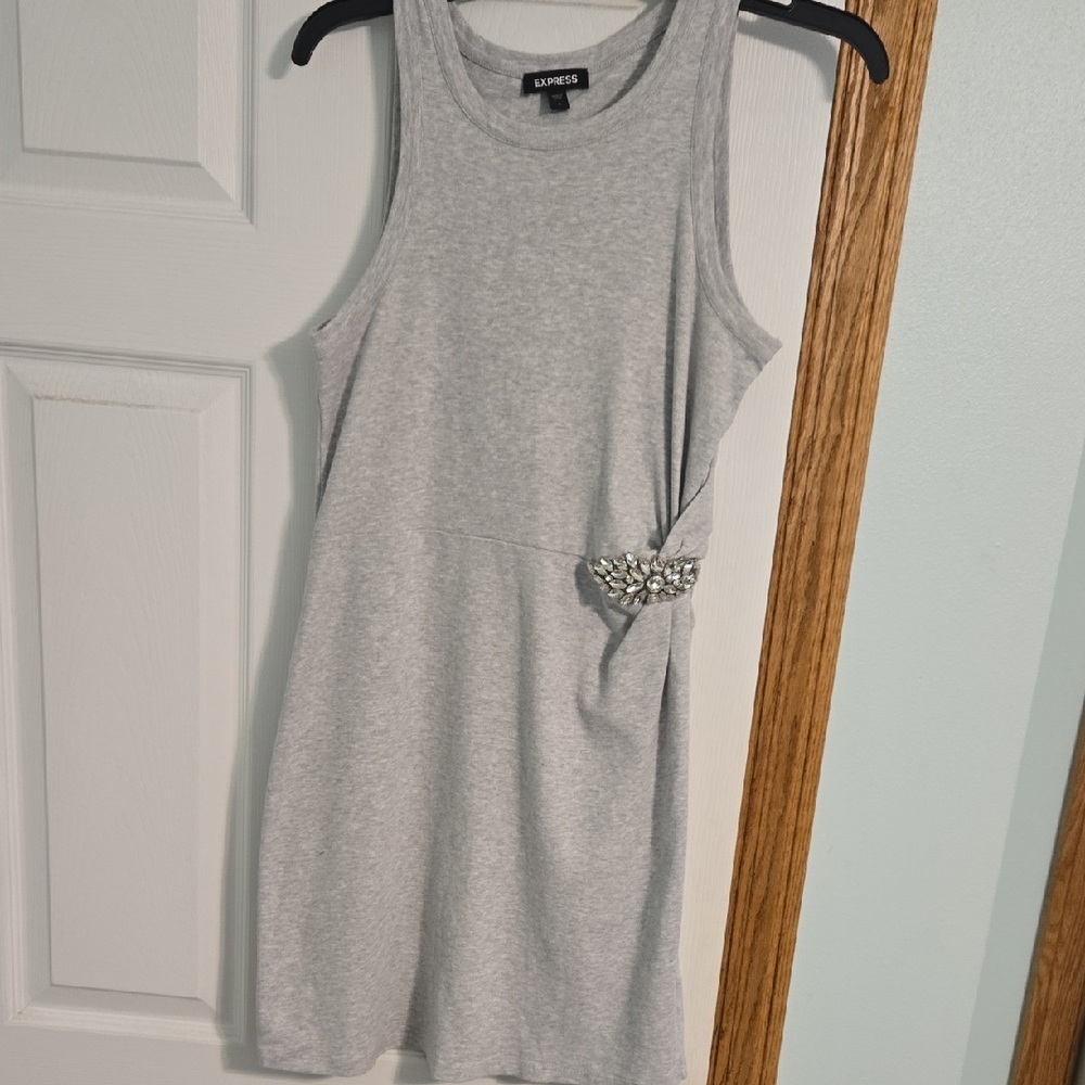 Express Gray Sleeveless Tank Top